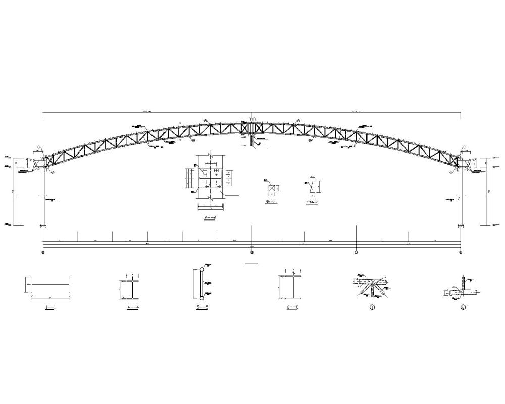 大型钢结构桁架厂房结构施工方案图纸（CAD） - 1