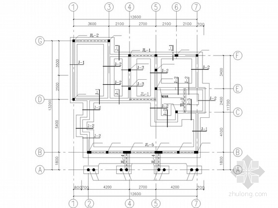 4层私人别墅结构CAD施工图纸(旋转楼梯、条基) - 1