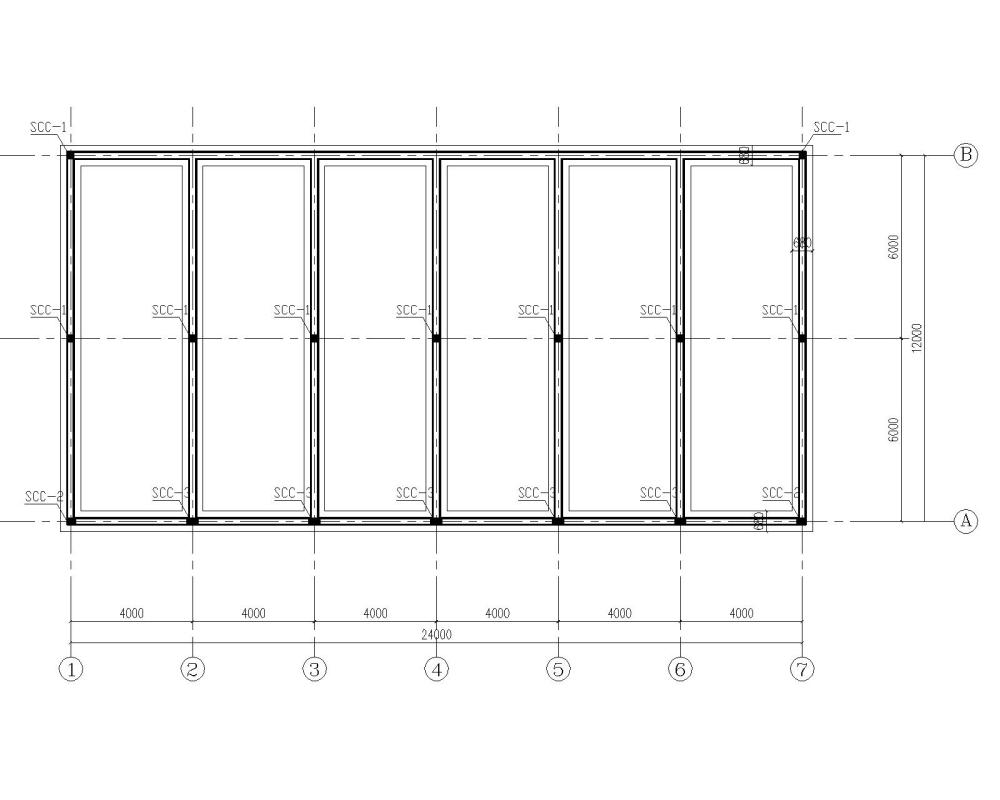混凝土汽车车库结构施工方案图纸（CAD） - 3