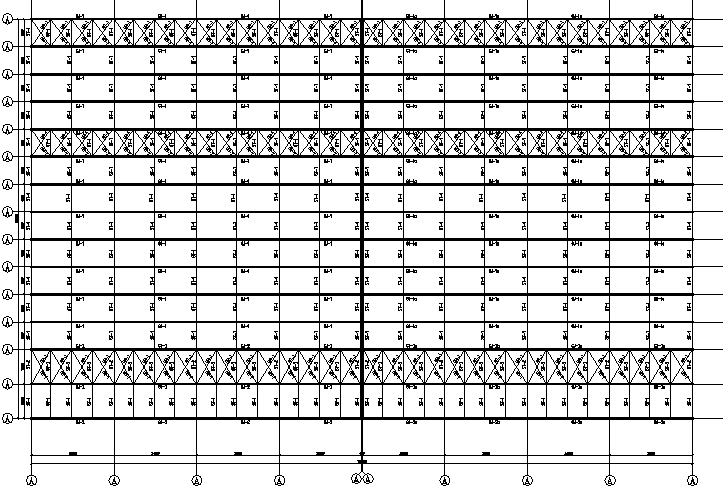 钢铁物流仓储门式刚架多跨钢结构CAD施工图纸（，14张） - 3