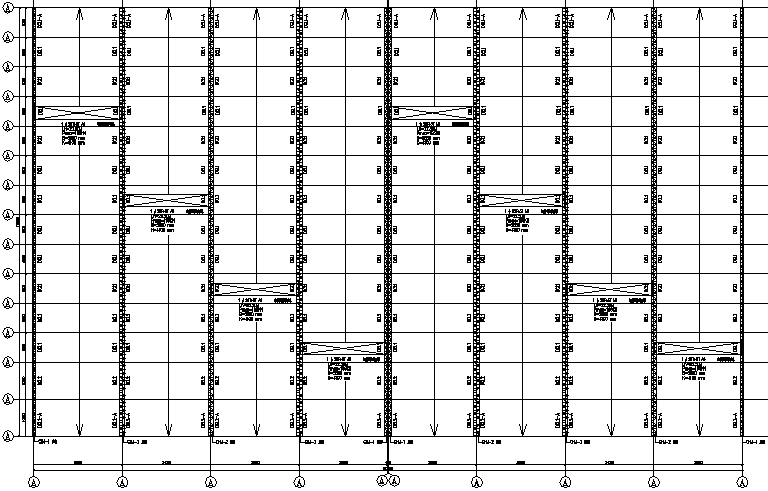 钢铁物流仓储门式刚架多跨钢结构CAD施工图纸（，14张） - 5