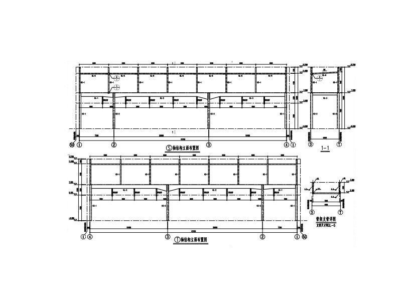 轻钢结构连廊招标图纸(建筑结构CAD图纸) - 4
