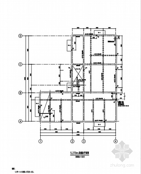 3层框架结构化工厂房控制楼结构设计CAD施工图纸（pdf格式） - 5