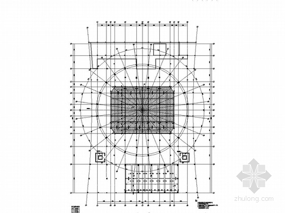 72米大跨度弦支穹顶结构体育馆结构CAD施工图纸 - 1