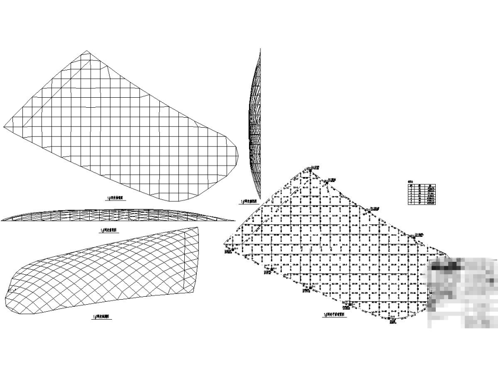 地上单层网壳结构商业风情街结构CAD施工方案图纸 - 2