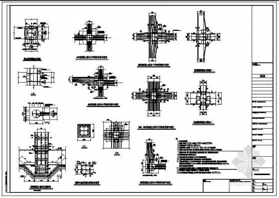 钢骨混凝土梁柱节点构造详细设计CAD图纸 - 2