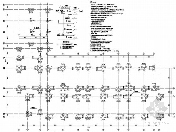 4层框架结构实验楼结构CAD施工图纸 - 1