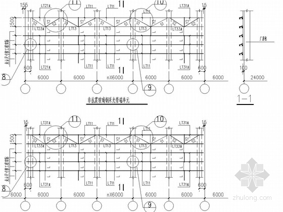 单跨门式钢架厂房设计参考CAD图纸 - 3