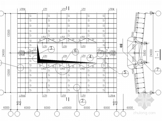 单跨门式钢架厂房设计参考CAD图纸 - 5