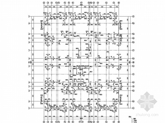 20层部分框支剪力墙结构旧村改造综合楼结构CAD施工图纸 - 4