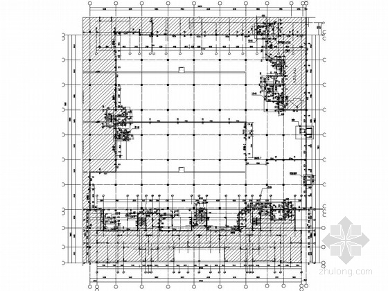 住宅楼地下1层框架结构地下室结构CAD施工图纸 - 1