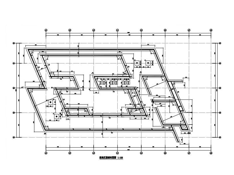 钢筋混凝土游泳池结构CAD施工图纸2017 - 4