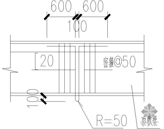 电梯顶板吊钩大样节点构造CAD详图纸 - 1
