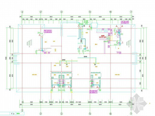 多层幼儿园采暖通风系统设计施工CAD图纸 - 1