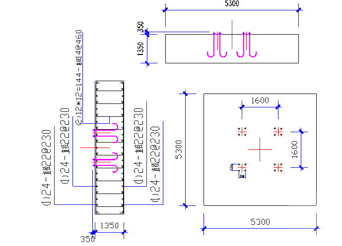 塔吊QTZ5013（5.3米）、TC5613（5.5米）、TC5613基础图纸（5米）(锚杆) - 2