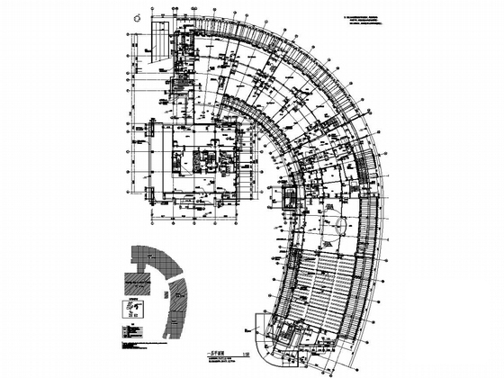 16层框筒办公楼及4层框架商场结构CAD施工图纸（建施、钢结构连廊） - 4