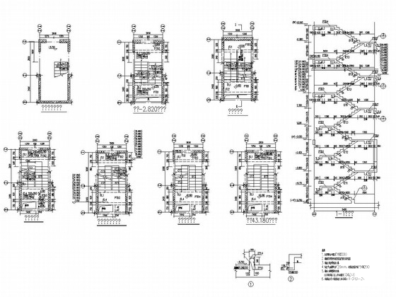 14层剪力墙结构住宅楼结构CAD施工方案图纸 - 1