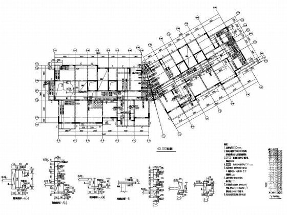 14层剪力墙结构住宅楼结构CAD施工方案图纸 - 3