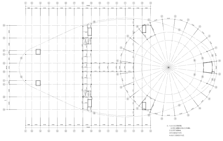 2层奥体中心网球馆结构CAD施工图纸.dwg - 2