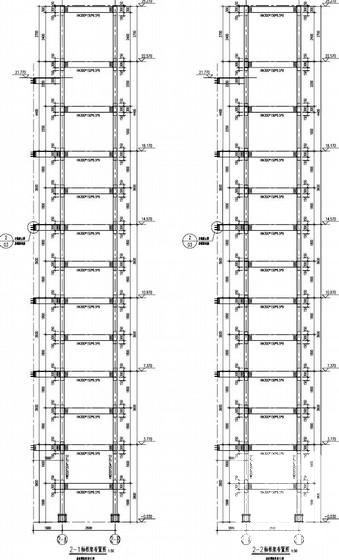 新加7层观光电梯钢骨架结构CAD施工图纸 - 1