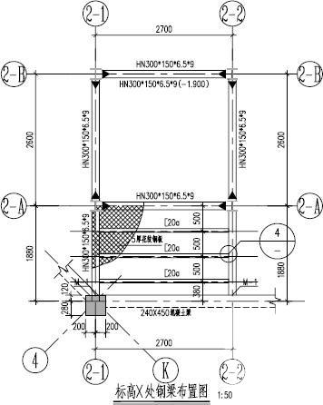 新加7层观光电梯钢骨架结构CAD施工图纸 - 3