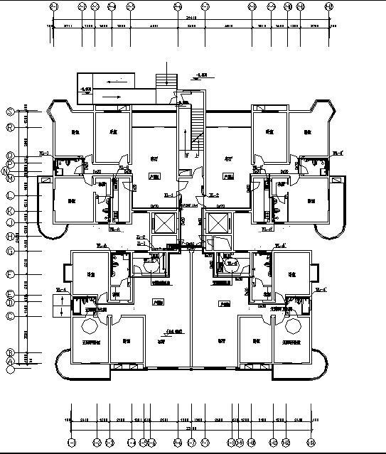 高层塔式住宅楼给排水CAD施工图纸(室内消火栓系统) - 3