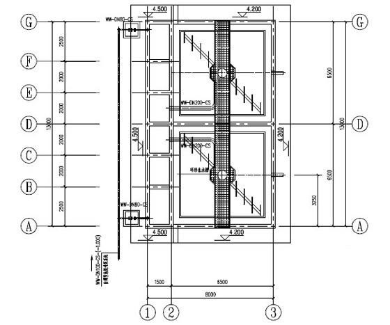 污水处理站工艺流程施工图纸(100立方米) - 1