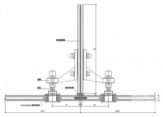 拉索式点玻幕墙节点CAD图纸 - 1