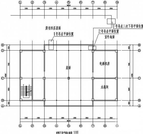 屋顶广告牌拆迁工程结构CAD施工方案图纸 - 1