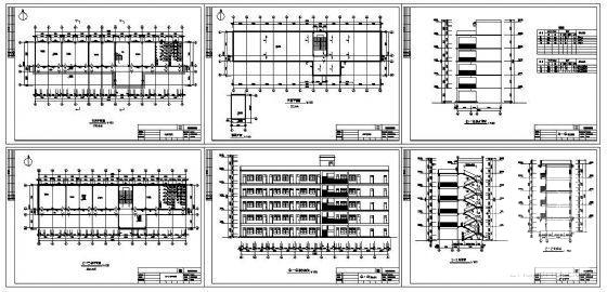 高校的教学楼毕业设计方案CAD图纸 - 1