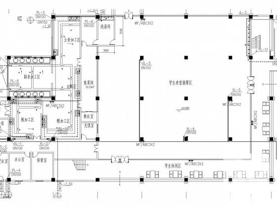 6层职业技术学校食堂公寓给排水CAD施工大样图 - 4