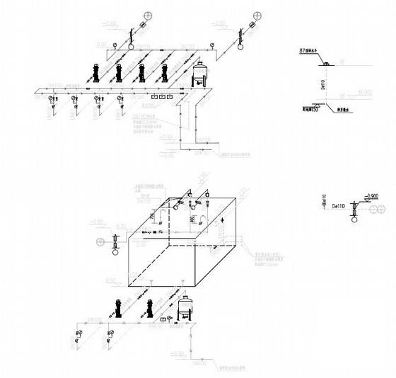 4层大型社区小学建筑群给排水消防CAD施工图纸 - 2