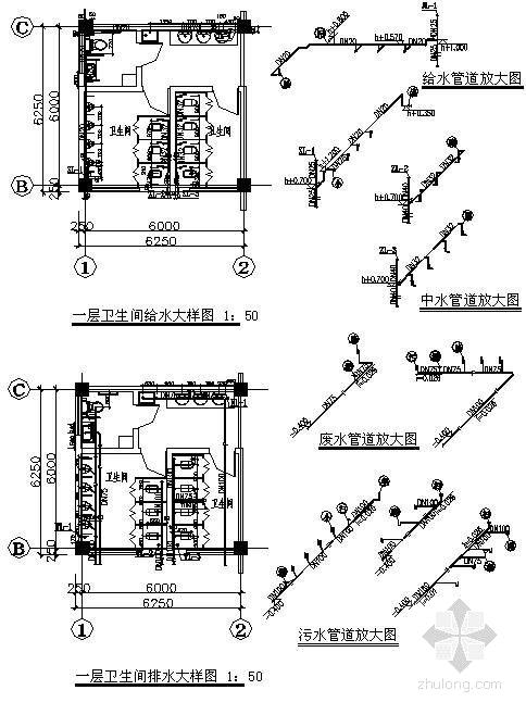 超市给排水全套CAD大样图 - 3