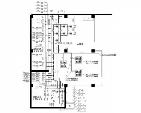 2层大型城市广场、会展中心给排水CAD施工图纸(室外消火栓系统) - 3