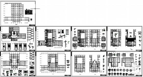 框架结构图纸书馆结构设计CAD施工图纸.dwg - 3