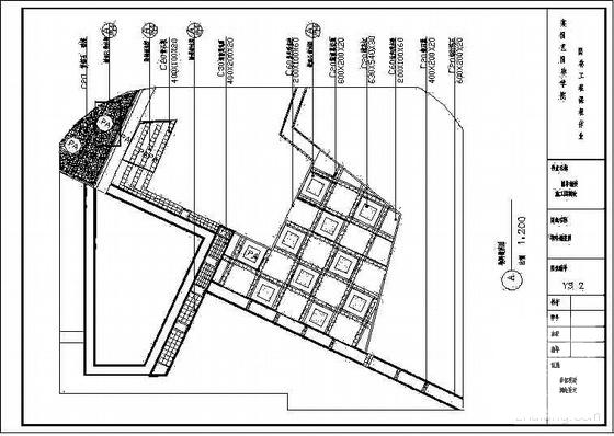 校区图纸书馆前小广场CAD施工图纸（学生课程设计）.dwg - 1