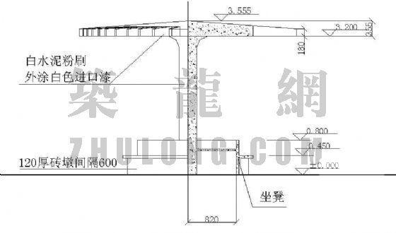 圆形单柱带座花架CAD施工大样图，共2张.dwg - 2