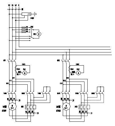 电气消防水泵星三角启动控制原理图纸.dwg - 1