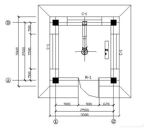 机井建筑结构设计CAD图纸.dwg - 1