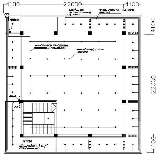 小型展览厅电气CAD施工图纸.dwg - 1