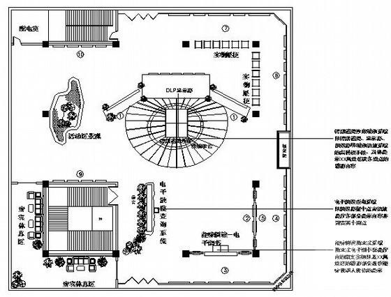 小型展览厅电气CAD施工图纸.dwg - 3