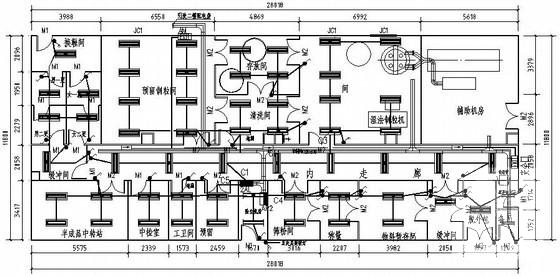 大楼生产车间电气CAD施工图纸 - 3