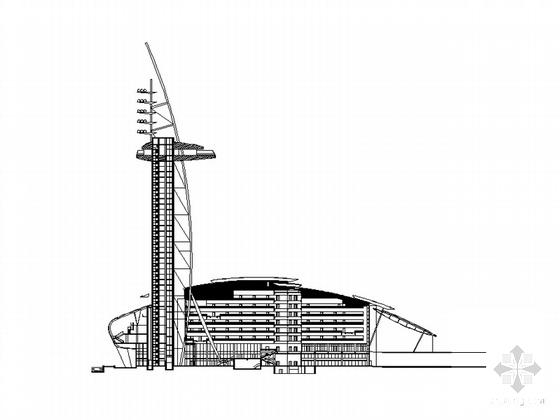 现代风格大型科技中心建筑CAD施工图纸 - 2