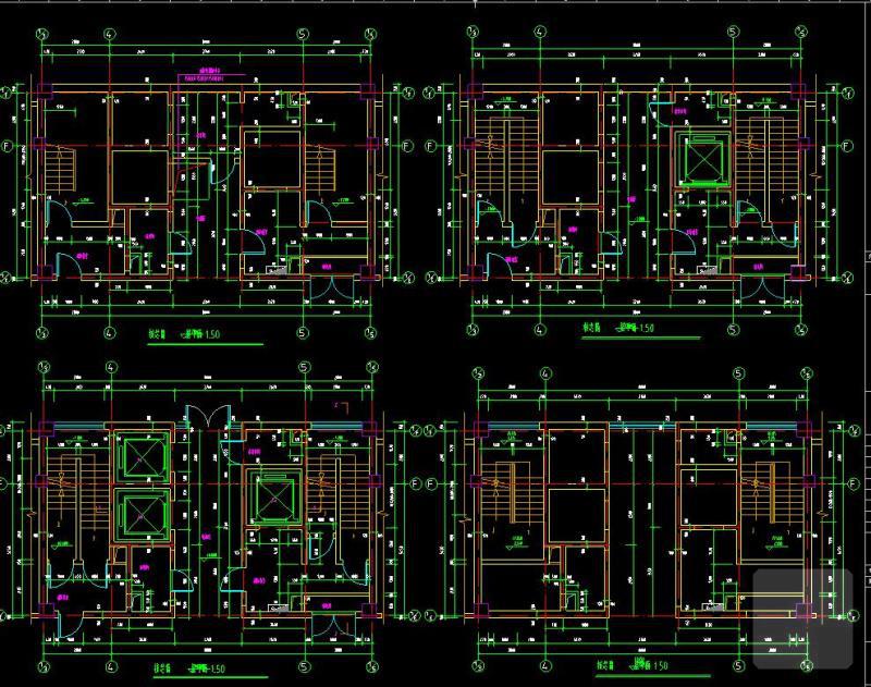 税务局办公楼建筑cad施工图纸.dwg - 1