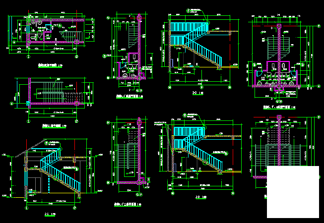 4层北美风情别墅建筑结构CAD施工图纸（框架） - 3