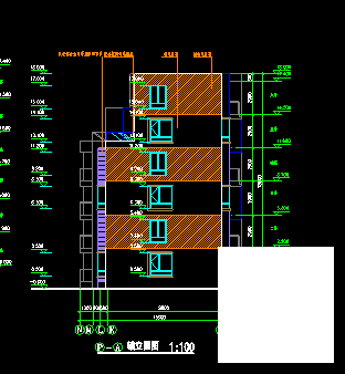 17.4米框架剪力墙结构6层联体别墅建筑施工CAD图纸 - 5