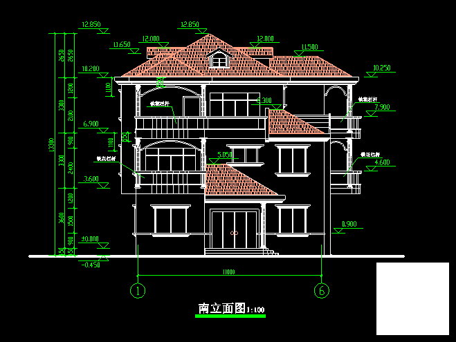 3层别墅扩出CAD施工图纸（带结构含模型） - 3
