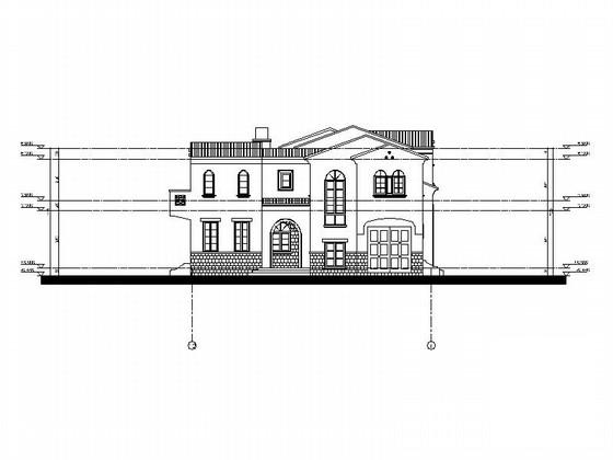 两层花园式住宅楼建筑施工CAD图纸 - 3