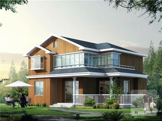 2层现代风格乡村别墅方案CAD图纸 - 3
