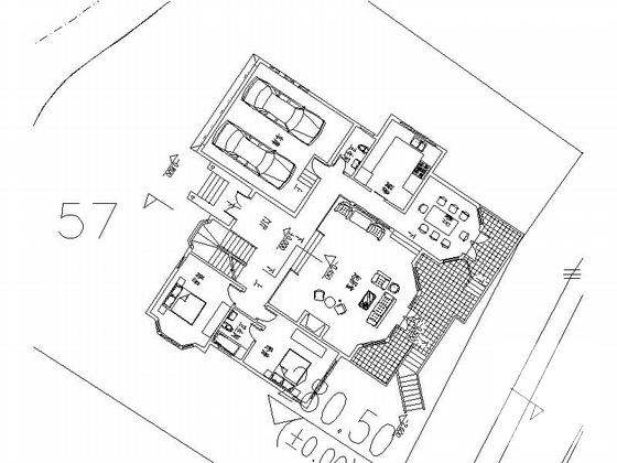 2层半400平乡村别墅CAD施工图纸带效果图 - 1